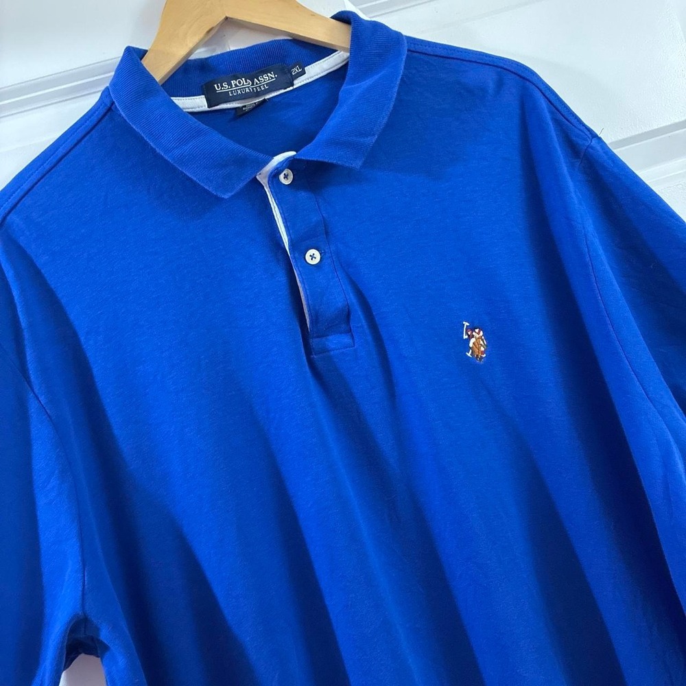 U.S. Polo Assn. Men's 2xl blue polo shirt golf wear Polo Luxury Feel style